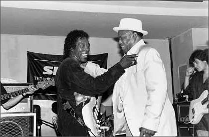 Buddy and Willie Dixon. On the right is Scott Holt.