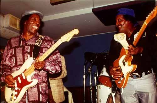 Buddy and Albert Collins ("The Master of the Telecaster) performing in the Legends.